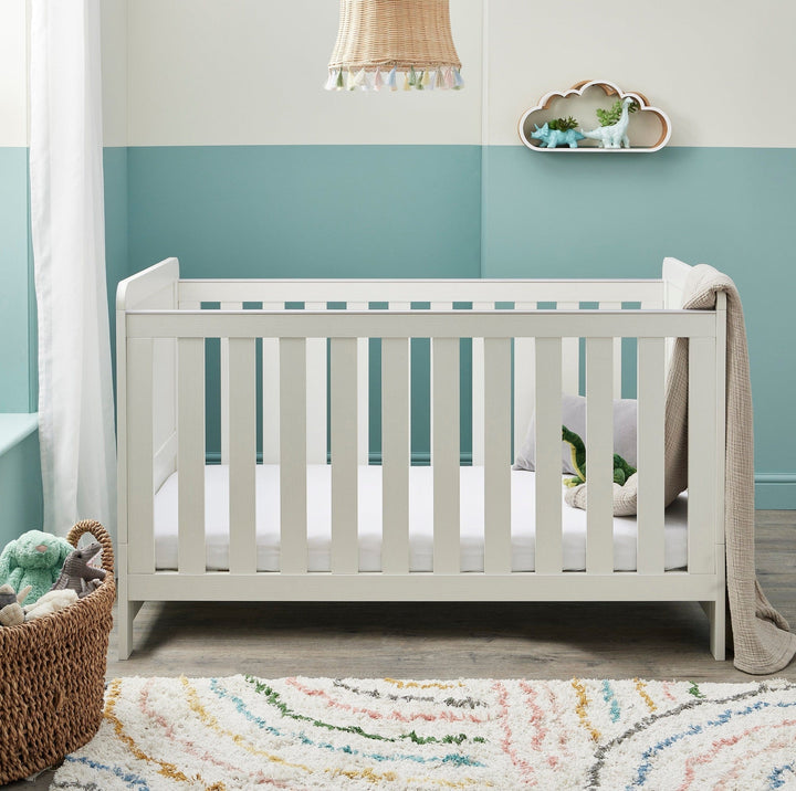 Babymore Cot Beds Babymore Caro Cot Bed - White Wash