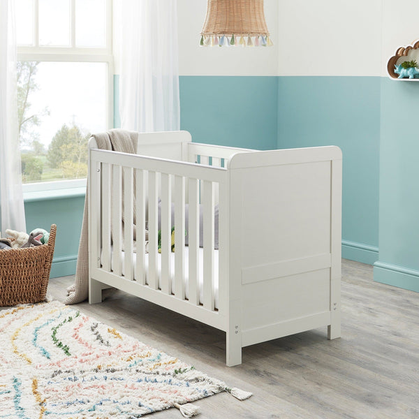 Babymore Cot Beds Babymore Caro Mini Cot Bed - White Wash
