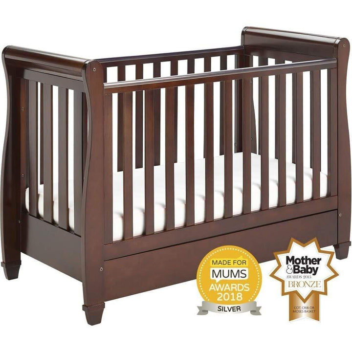 Babymore Cot Beds Babymore Eva Drop Side Cot Bed - Brown