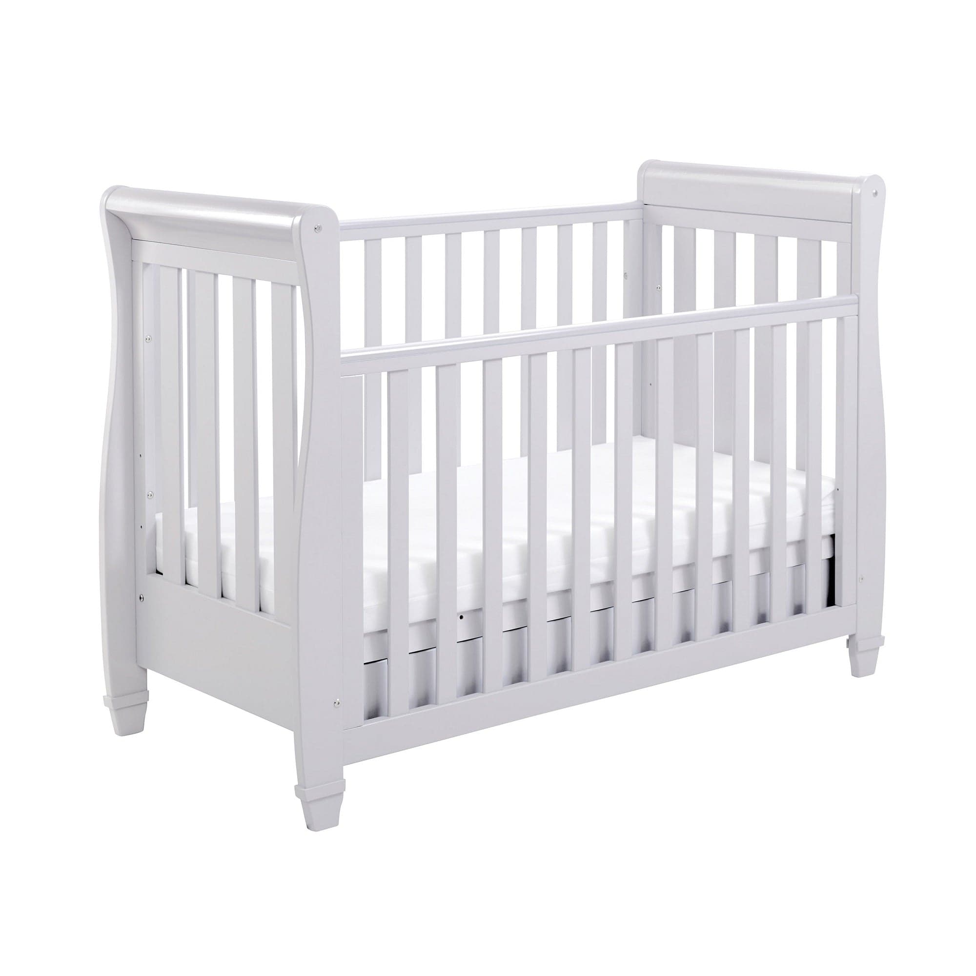 Babymore Eva Drop Side Cot Bed with Drawer Grey UK Baby Centre