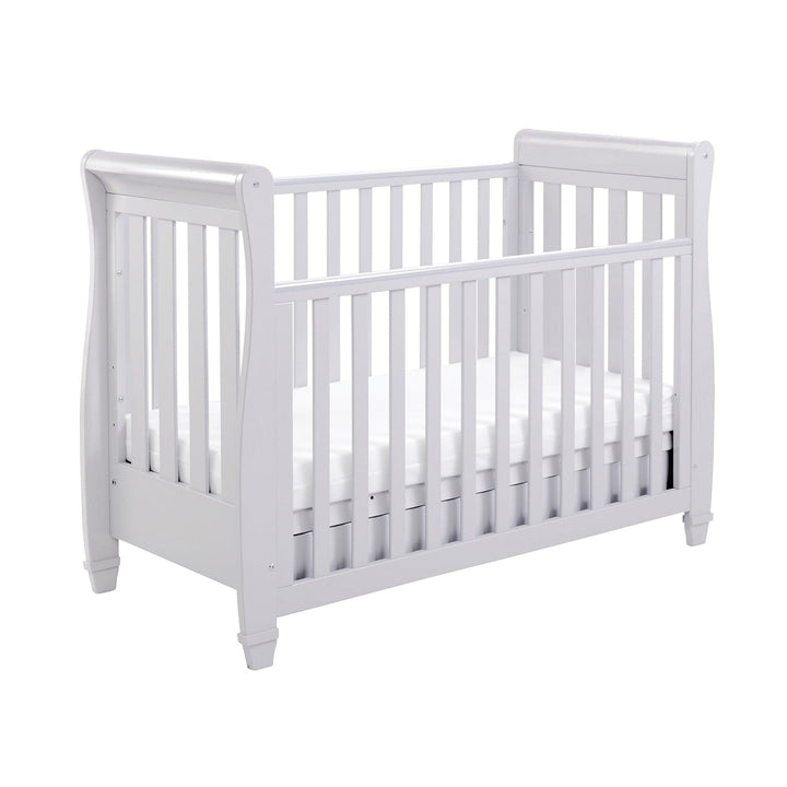 Babymore Cot Beds Babymore Eva Drop Side Cot Bed with Drawer - Grey