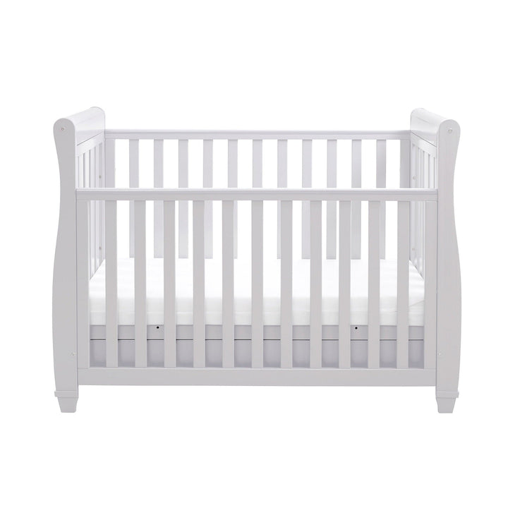 Babymore Cot Beds Babymore Eva Drop Side Cot Bed with Drawer - Grey