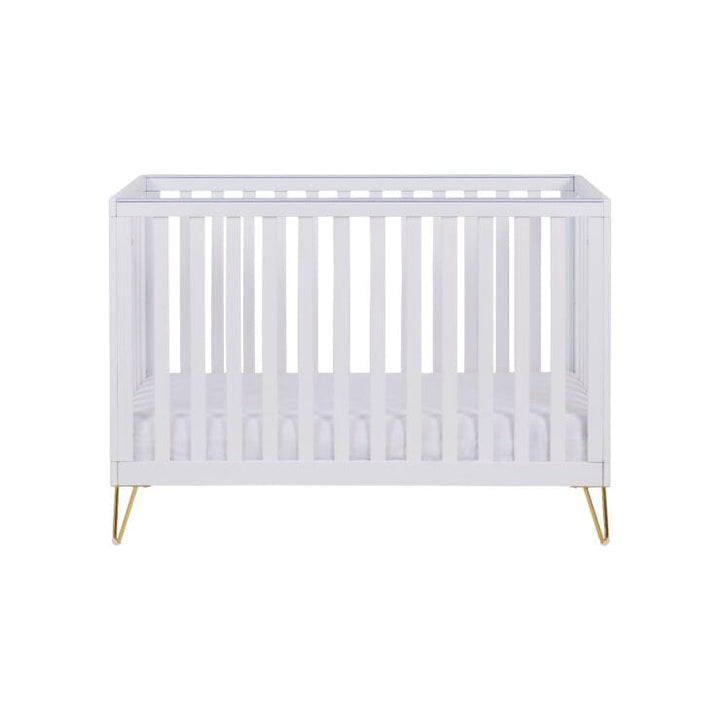 Babymore Cot Beds Babymore Kimi Cot Bed with Free Fibre Mattress - White