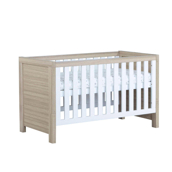 Babymore Cot Beds Babymore Luno Cot Bed - White Oak