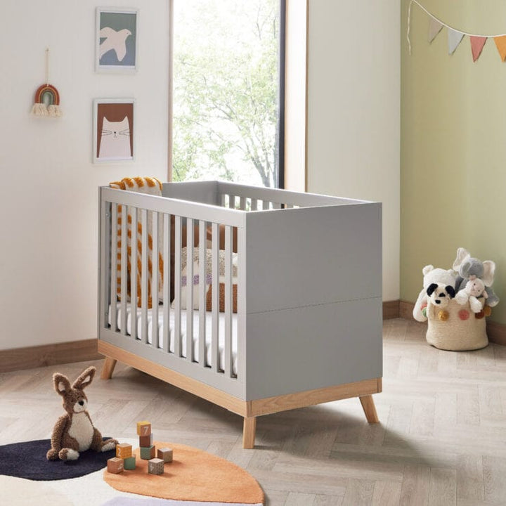 Babymore Cot Beds Babymore Mona Mini Cot Bed - Grey