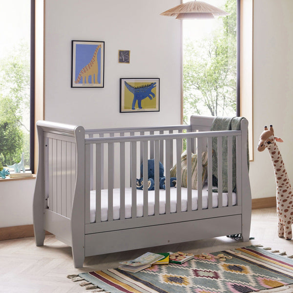 Babymore Cot Beds Babymore Stella Drop Side Cot Bed - Grey