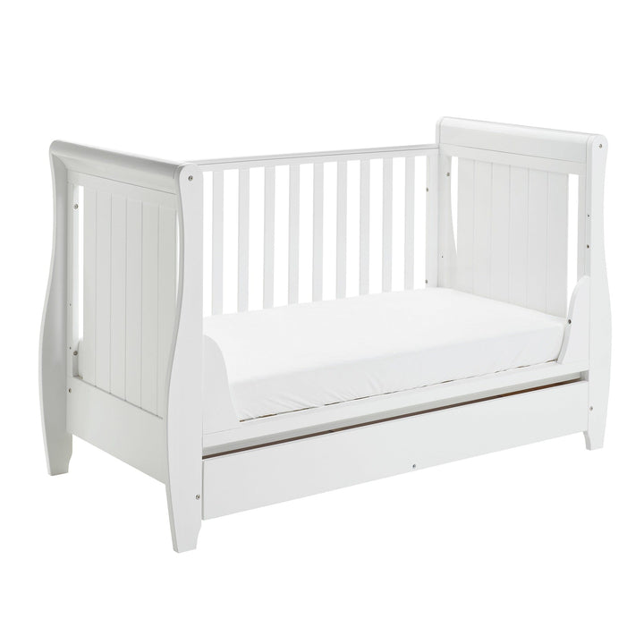 Babymore Cot Beds Babymore Stella Drop Side Cot Bed - White