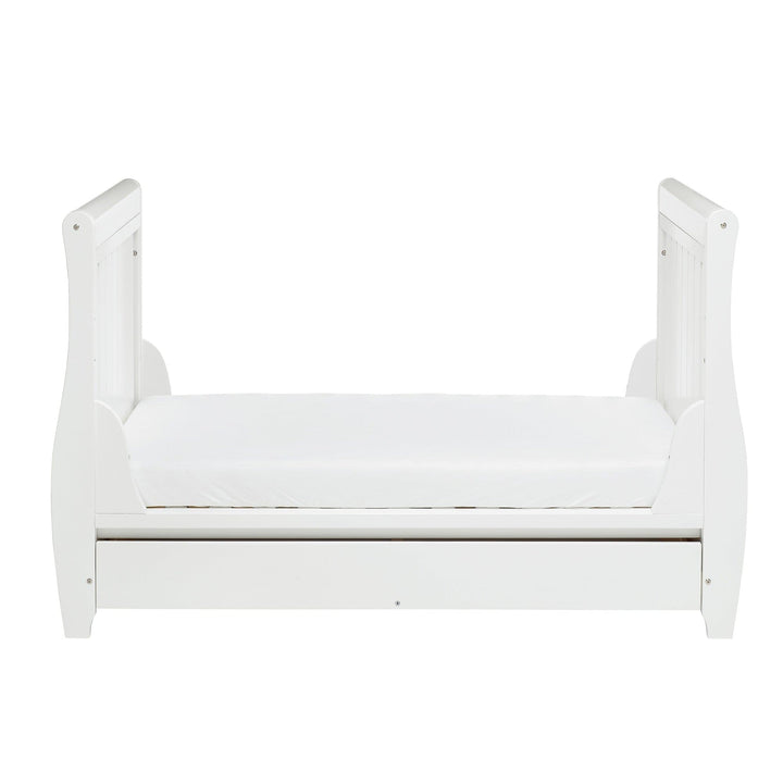 Babymore Cot Beds Babymore Stella Drop Side Cot Bed - White