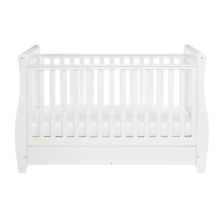 Babymore Cot Beds Babymore Stella Drop Side Cot Bed - White