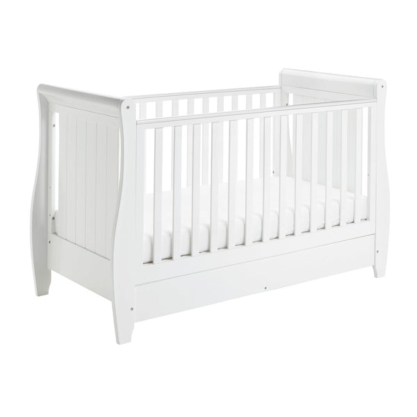 Babymore Cot Beds Babymore Stella Drop Side Cot Bed - White