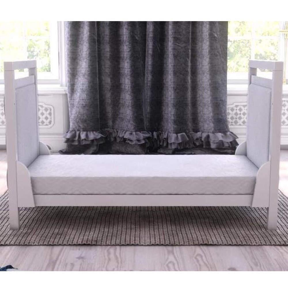 Babymore Velvet Deluxe Cot Bed White UK Baby Centre