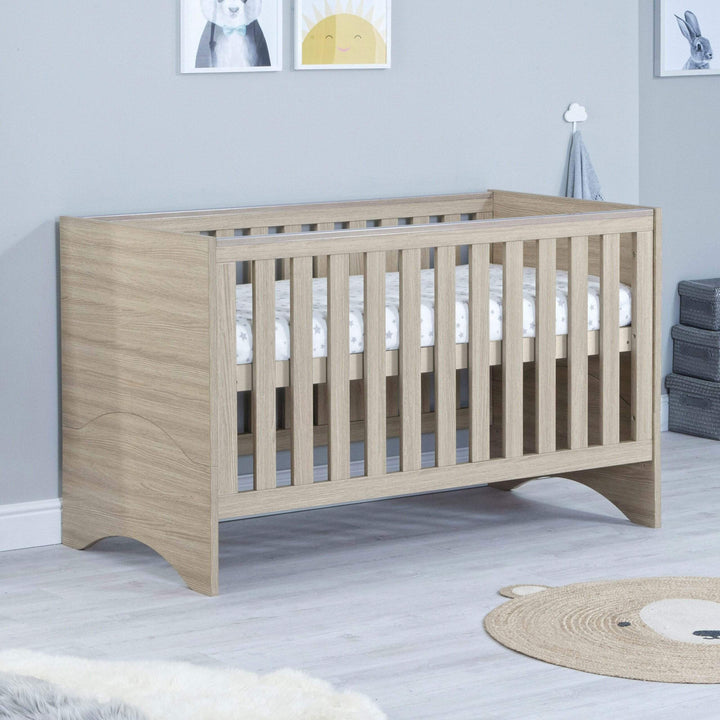 Babymore Cot Beds Babymore Veni Cot Bed - Oak