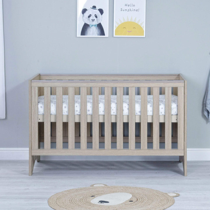 Babymore Cot Beds Babymore Veni Cot Bed - Oak