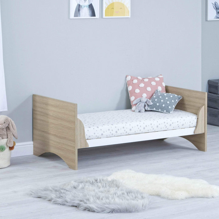 Babymore Cot Beds Babymore Veni Cot Bed - White Oak