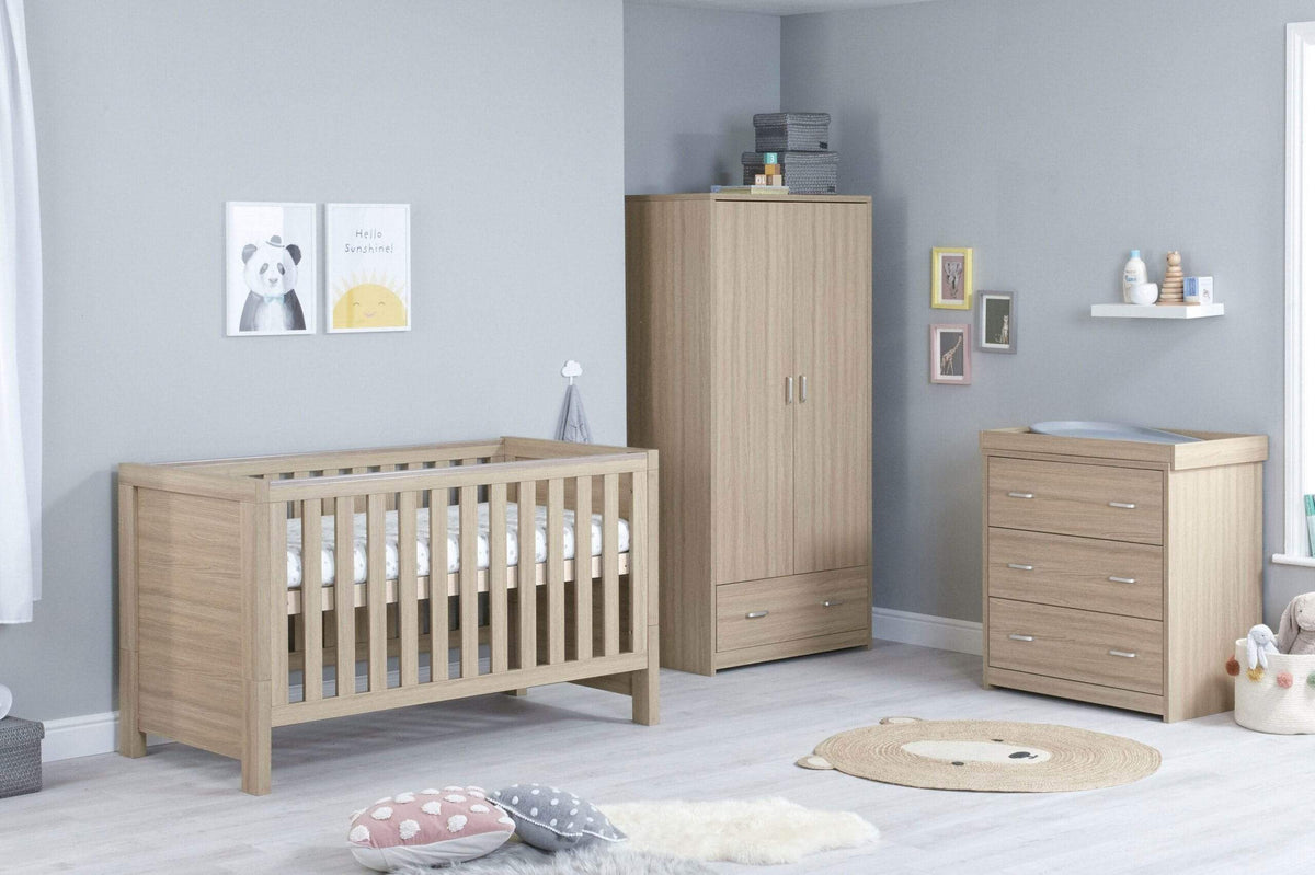 Babymore Luno 3 Piece Furniture Set - Oak – UK Baby Centre