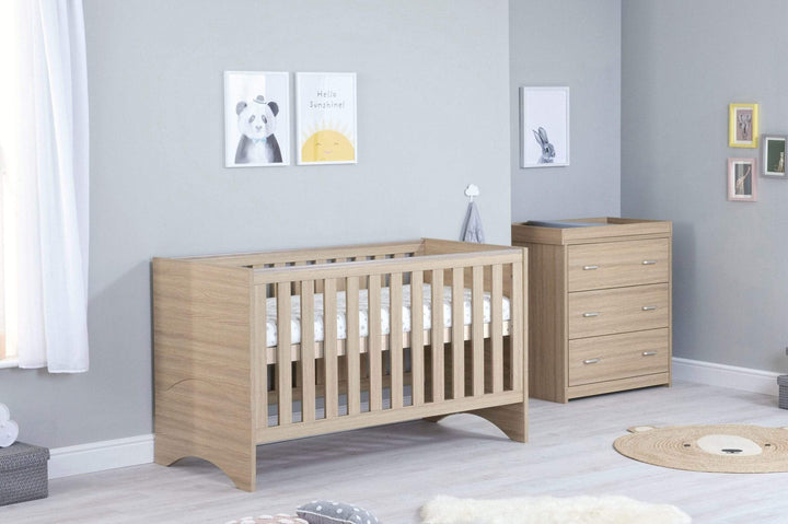 Babymore Nursery Furniture Babymore Veni 2 Piece Furniture Set - Oak