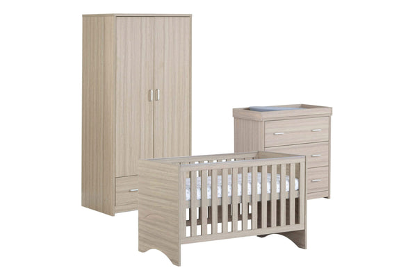 Babymore Nursery Furniture Babymore Veni 3 Piece Furniture Set - Oak