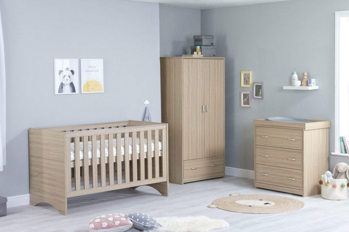 Babymore Nursery Furniture Babymore Veni 3 Piece Furniture Set - Oak