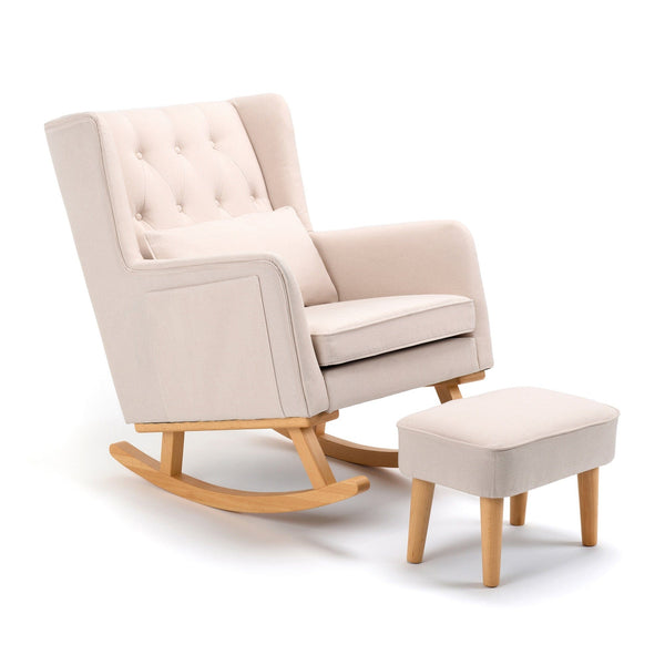 Babymore Nursing Chairs Babymore Lux Nursing Chair with Stool - Cream