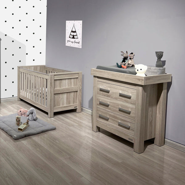 BabyStyle Nursery Furniture Baby Style Bordeaux 2pc Furniture Set - Ash