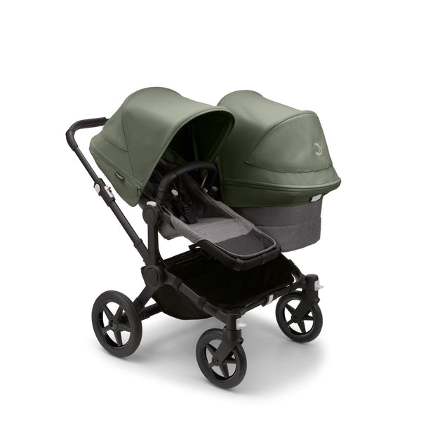 Bugaboo double pushchairs Bugaboo Donkey 5 Duo - Black/Grey Melange/Forest Green