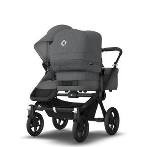 Bugaboo double pushchairs Bugaboo Donkey 5 Duo - Black/Grey Melange/Grey Melange