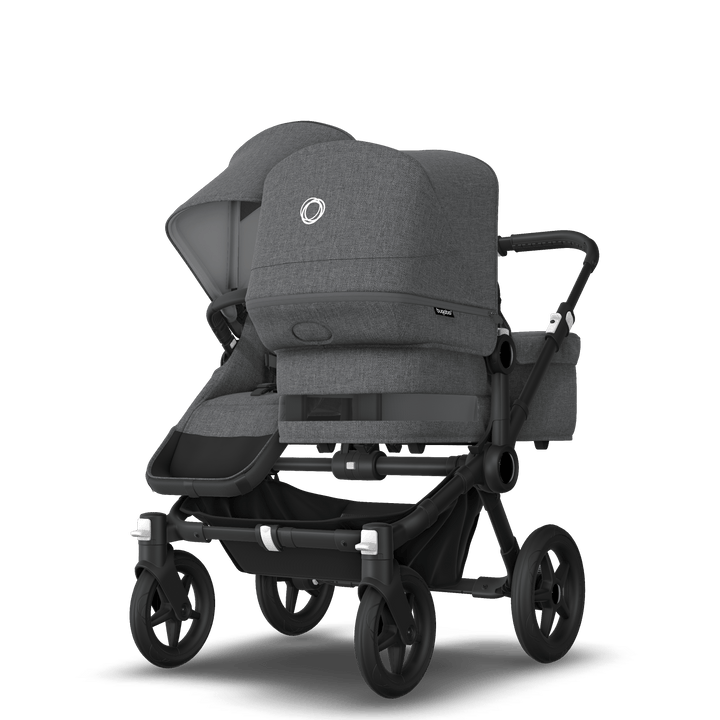 Bugaboo double pushchairs Bugaboo Donkey 5 Duo - Black/Grey Melange/Grey Melange