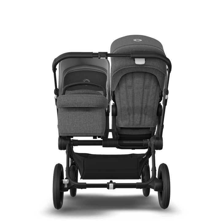 Bugaboo double pushchairs Bugaboo Donkey 5 Duo - Black/Grey Melange/Grey Melange