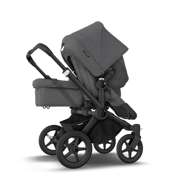 Bugaboo double pushchairs Bugaboo Donkey 5 Duo - Black/Grey Melange/Grey Melange