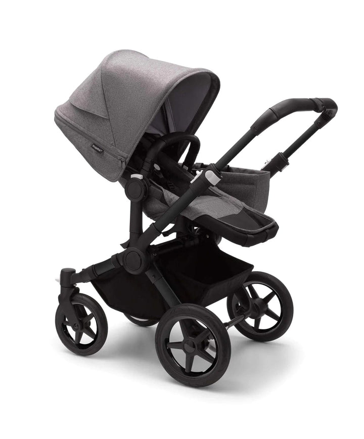 Bugaboo double pushchairs Bugaboo Donkey 5 Duo - Black/Grey Melange/Grey Melange