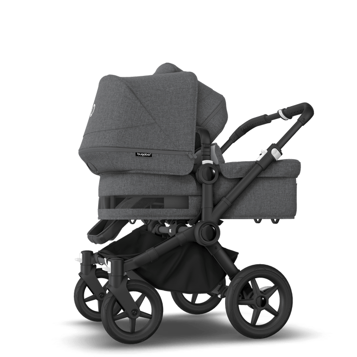 Bugaboo double pushchairs Bugaboo Donkey 5 Duo - Black/Grey Melange/Grey Melange