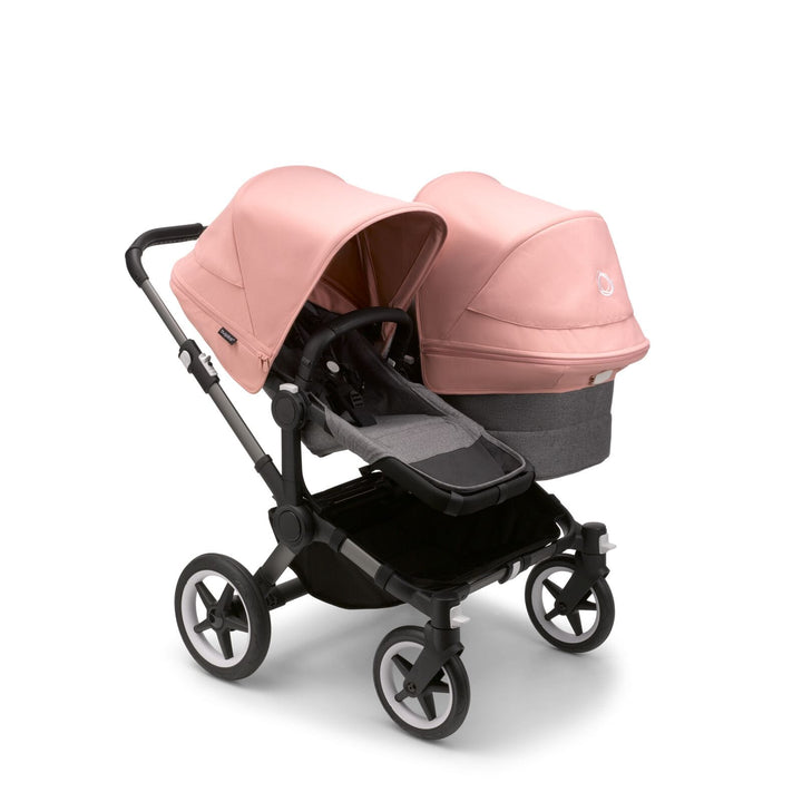 Bugaboo double pushchairs Bugaboo Donkey 5 Duo - Graphite/Grey Melange/Morning Pink