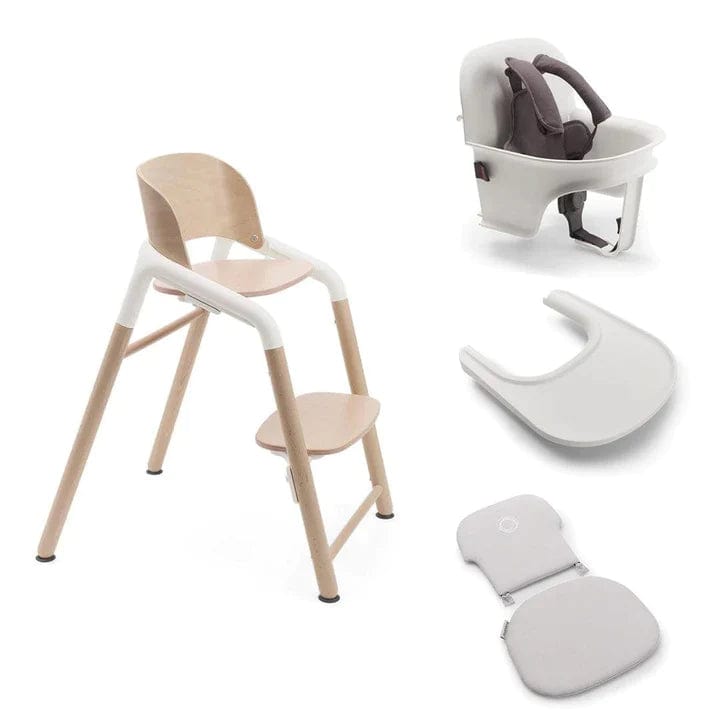 Bugaboo highchairs Bugaboo Giraffe Highchair with Complete Baby Set - Wood/White