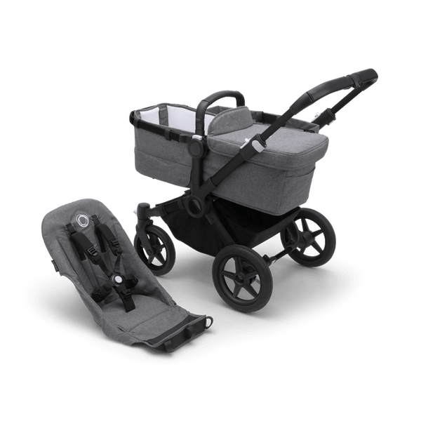 Bugaboo Prams & Pushchairs Bugaboo Donkey 5 Mono - Black/Grey Melange/Grey Melange