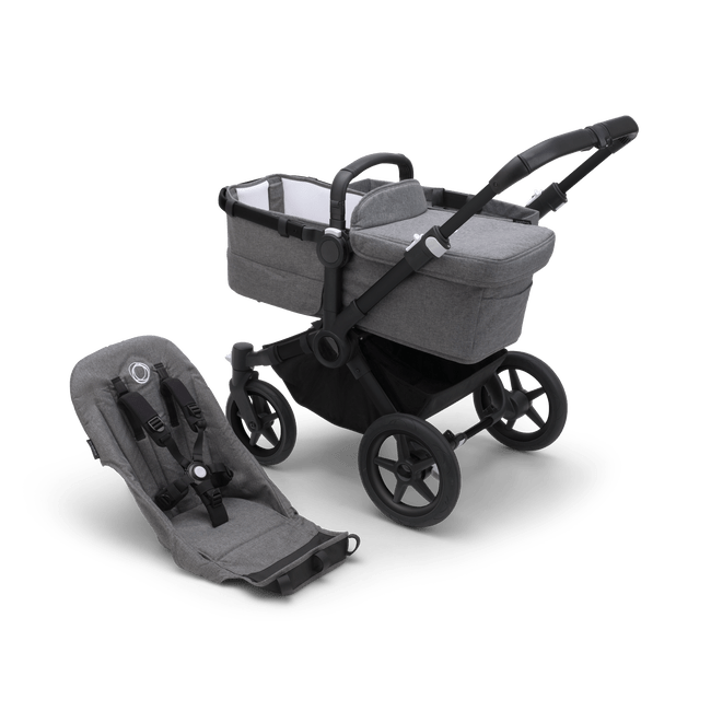 Bugaboo Prams & Pushchairs Bugaboo Donkey 5 Mono - Black/Grey Melange/Grey Melange