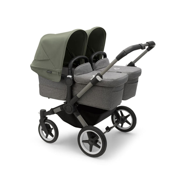 Bugaboo Prams & Pushchairs Bugaboo Donkey 5 Twin - Graphite/Grey Melange/Forest Green