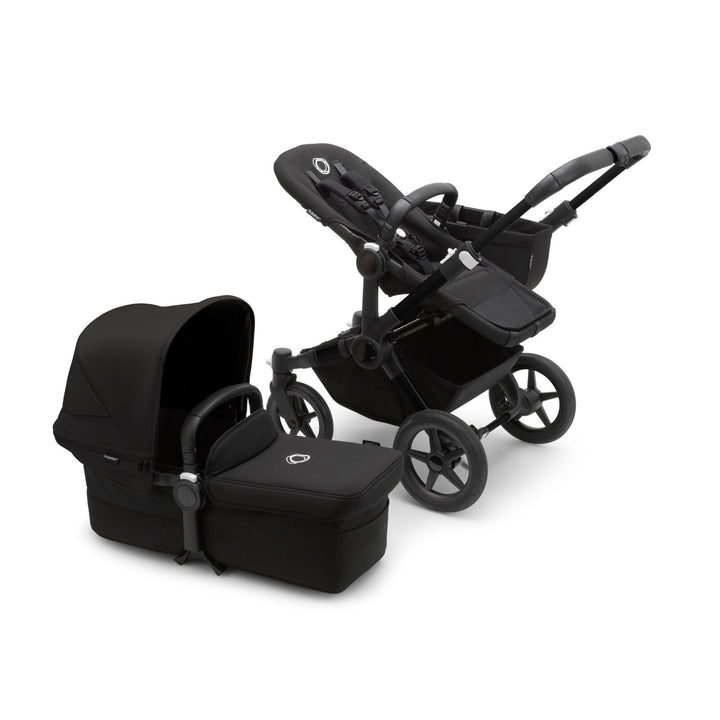 Bugaboo Travel Systems Bugaboo Donkey 5 Duo with Cloud Z2 and Base Z2 - Black/Midnight Black