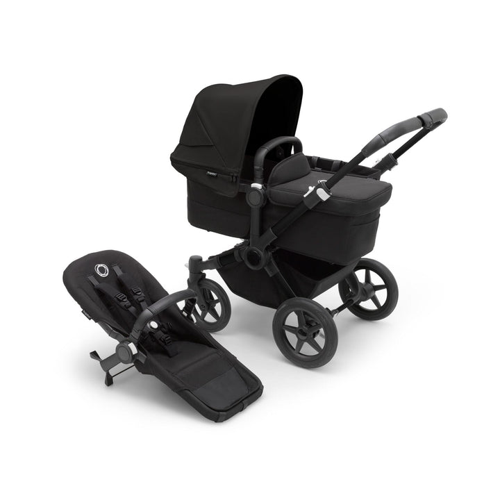 Bugaboo Travel Systems Bugaboo Donkey 5 Duo with Cloud Z2 and Base Z2 - Black/Midnight Black