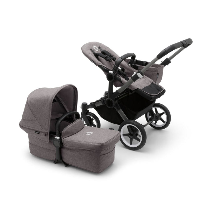 Bugaboo Travel Systems Bugaboo Donkey 5 Duo with Cloud Z2 and Base Z2 - Graphite/Grey Melange