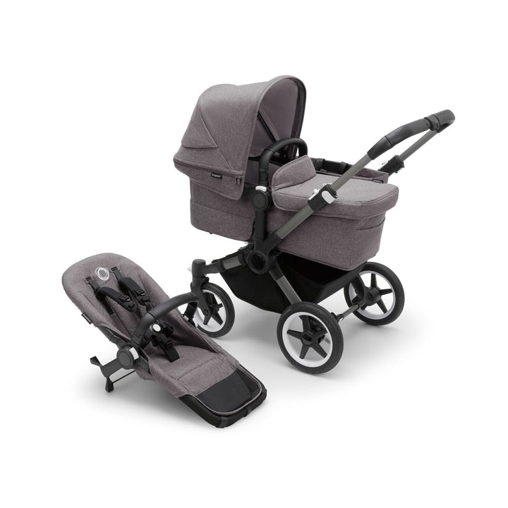 Bugaboo Travel Systems Bugaboo Donkey 5 Duo with Cloud Z2 and Base Z2 - Graphite/Grey Melange