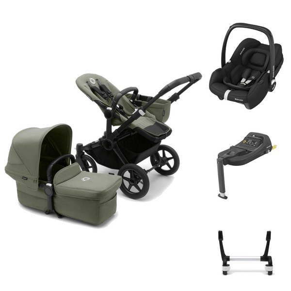 Bugaboo Travel Systems Bugaboo Donkey 5 with Cabriofix and Base - Black/Forest Green