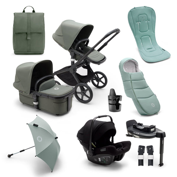 Bugaboo Travel Systems Bugaboo Fox 5 Ultimate Bundle -  Black/Forest Green/Forest Green