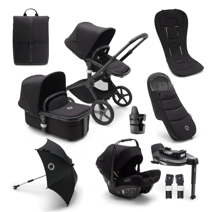 Bugaboo Travel Systems Bugaboo Fox 5 Ultimate Bundle - Black/Midnight Black/Midnight Black