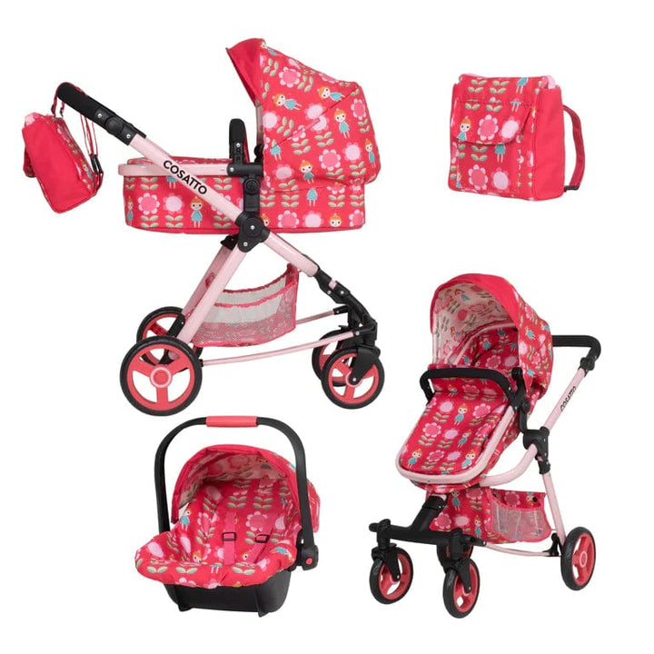 Cosatto Dolls Prams Cosatto Giggle Quad & Car Seat Dolls Pram - Fairy Garden