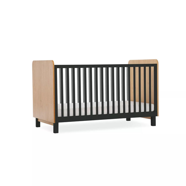 Cuddleco Cot Beds Cuddleco Rafi Cot Bed - Oak/Black