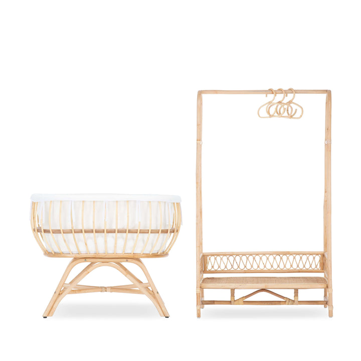 Cuddleco Cribs Cuddleco Aria 2pc Crib and Clothes Rail - Rattan