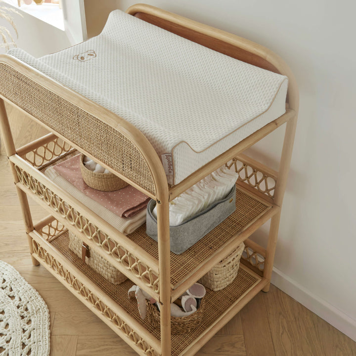 Cuddleco Cribs Cuddleco Aria 3pc Set Crib, Changer, Clothes Rail - Rattan