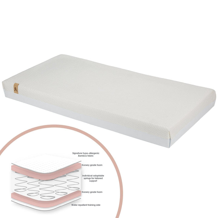 Cuddleco Mattresses CuddleCo Harmony Hypo-Allergenic Bamboo Sprung Cot Bed Mattress 140 x 70cm