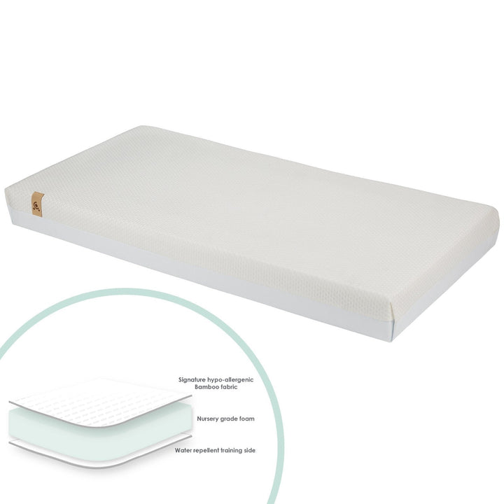 Cuddleco Mattresses CuddleCo Lullaby Hypo-Allergenic Bamboo Foam Cot Bed Mattress 140 x 70cm