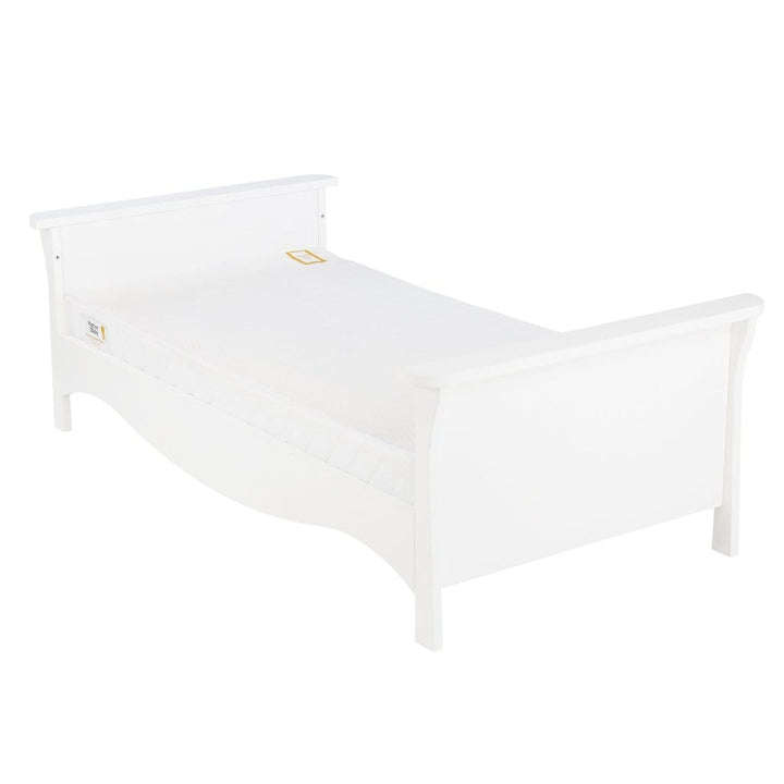 Cuddleco Nursery Furniture Cuddleco Clara 2 Piece Set 3 Drawer Dresser and Cot Bed - White